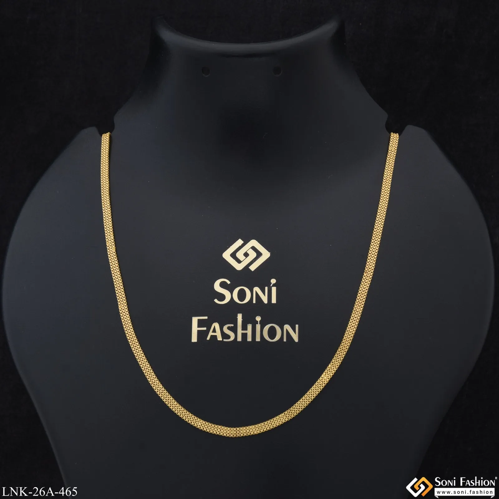 1 Gram Gold Plated Chic Design Fashion-Forward Chain for Ladies - Style A465