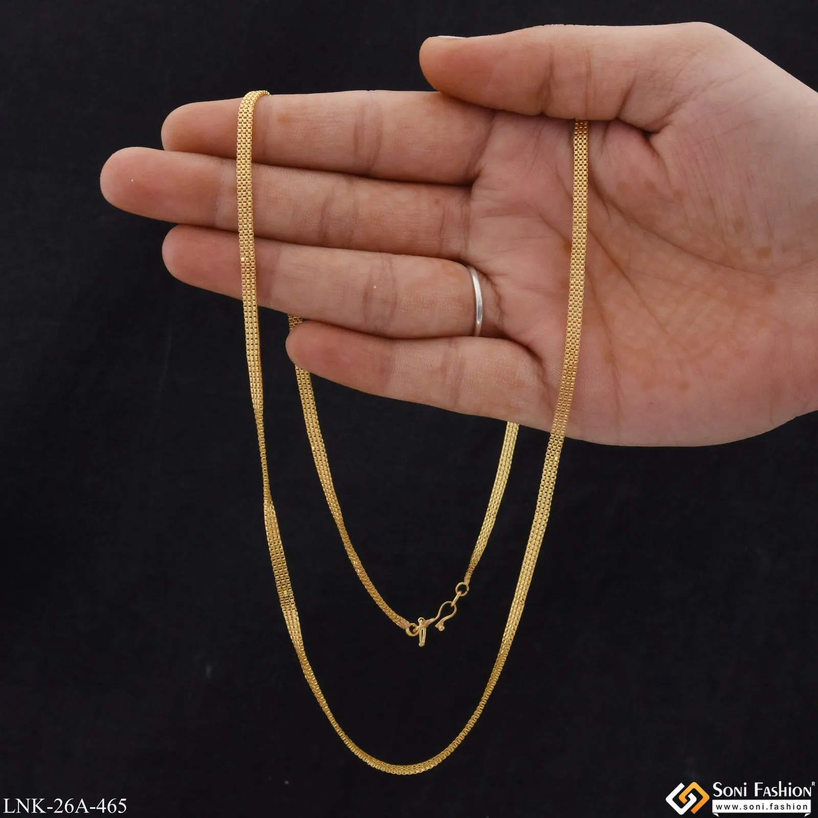 1 Gram Gold Plated Chic Design Fashion-Forward Chain for Ladies - Style A465