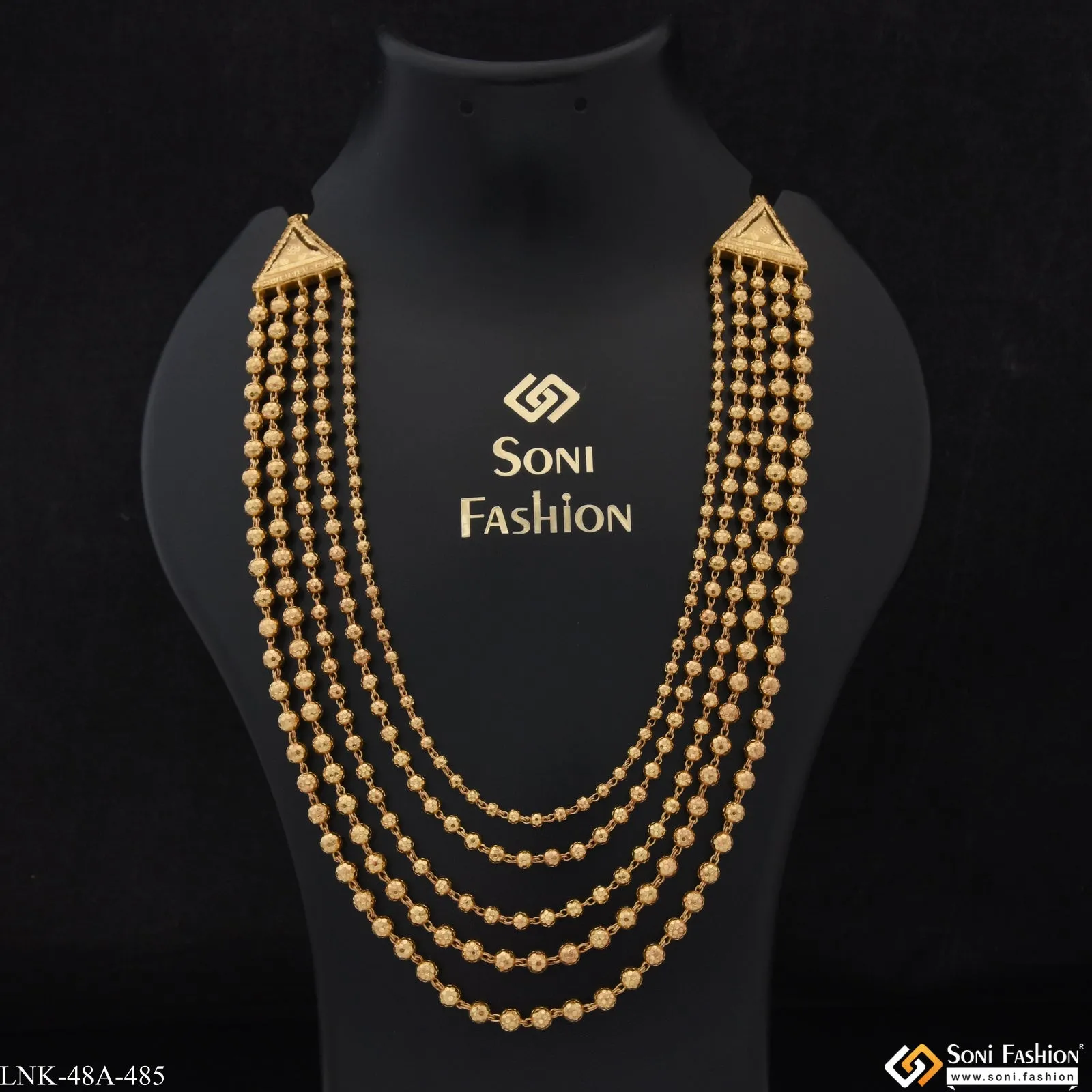 1 Gram Gold Plated Decorative Design Gold Plated Necklace for Ladies - Style A485