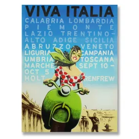 100% handmade Vintage Poster VIVA ITALIA 36x48Inch (90x120cm)