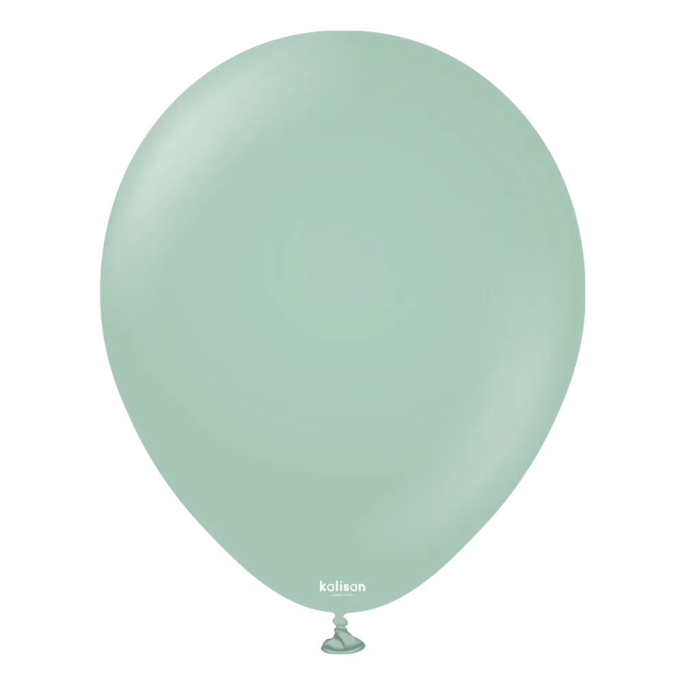 18 inch Kalisan Retro Winter Green Latex Balloons 25ct