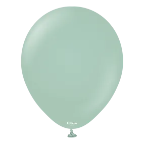 18 inch Kalisan Retro Winter Green Latex Balloons 25ct