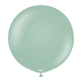 24 inch Kalisan Retro Winter Green Latex Balloons 2ct