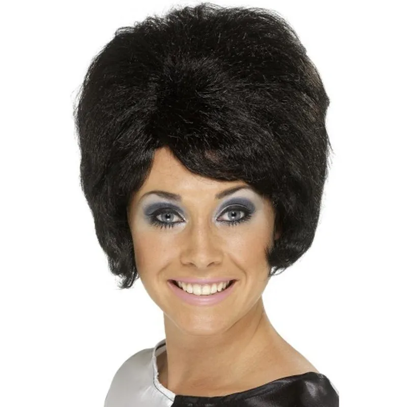 60s Beehive Wig - Black