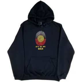 Aboriginal Flag In My DNA Adult Size Hoodie (Black)