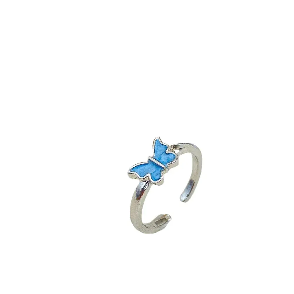 Adjustable Retro Butterfly King Ring