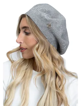 Adrienne Vittadini Stone & Pearl Knit Beret