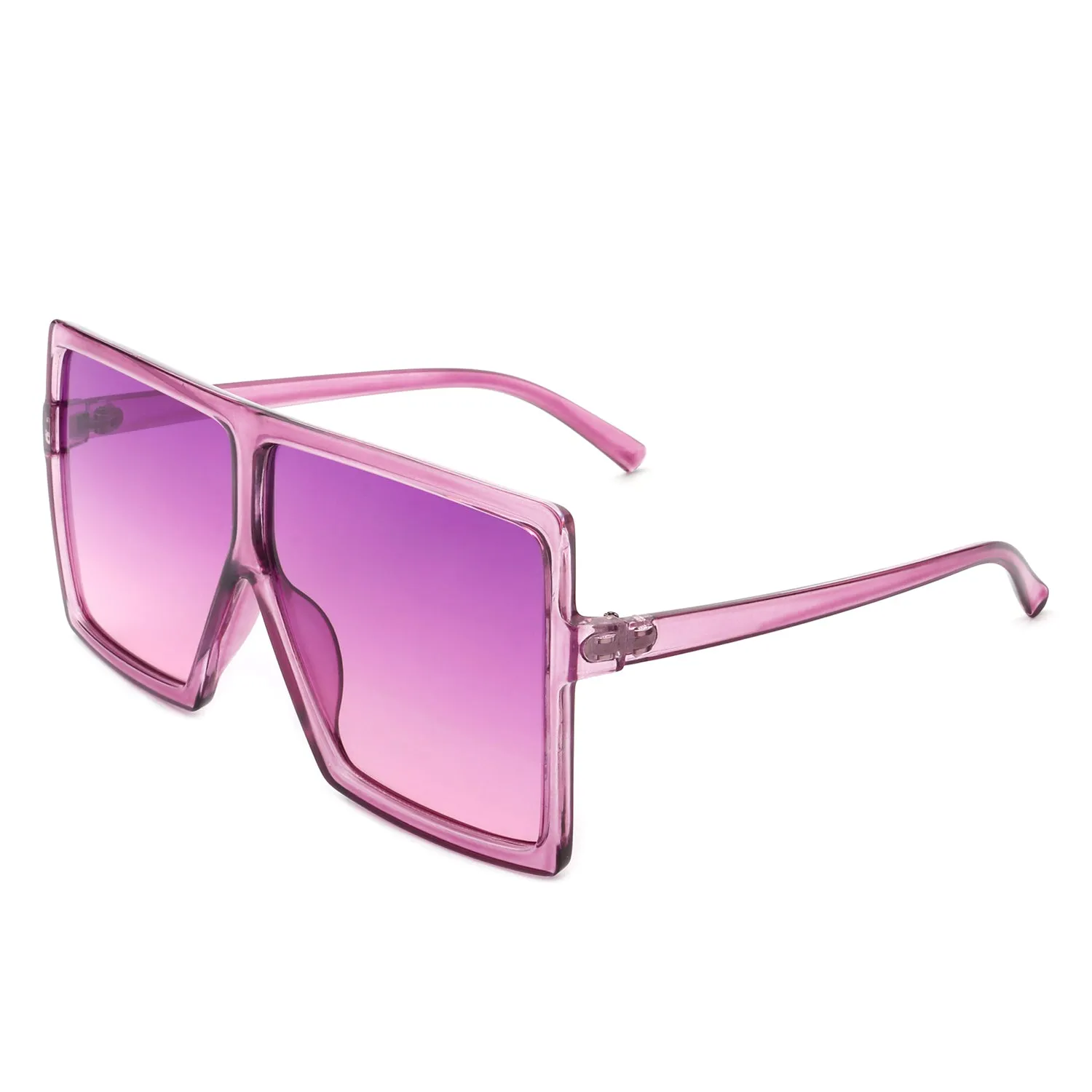 Amarylla - Oversize Flat Top Square Tinted Women Fashion Sunglasses