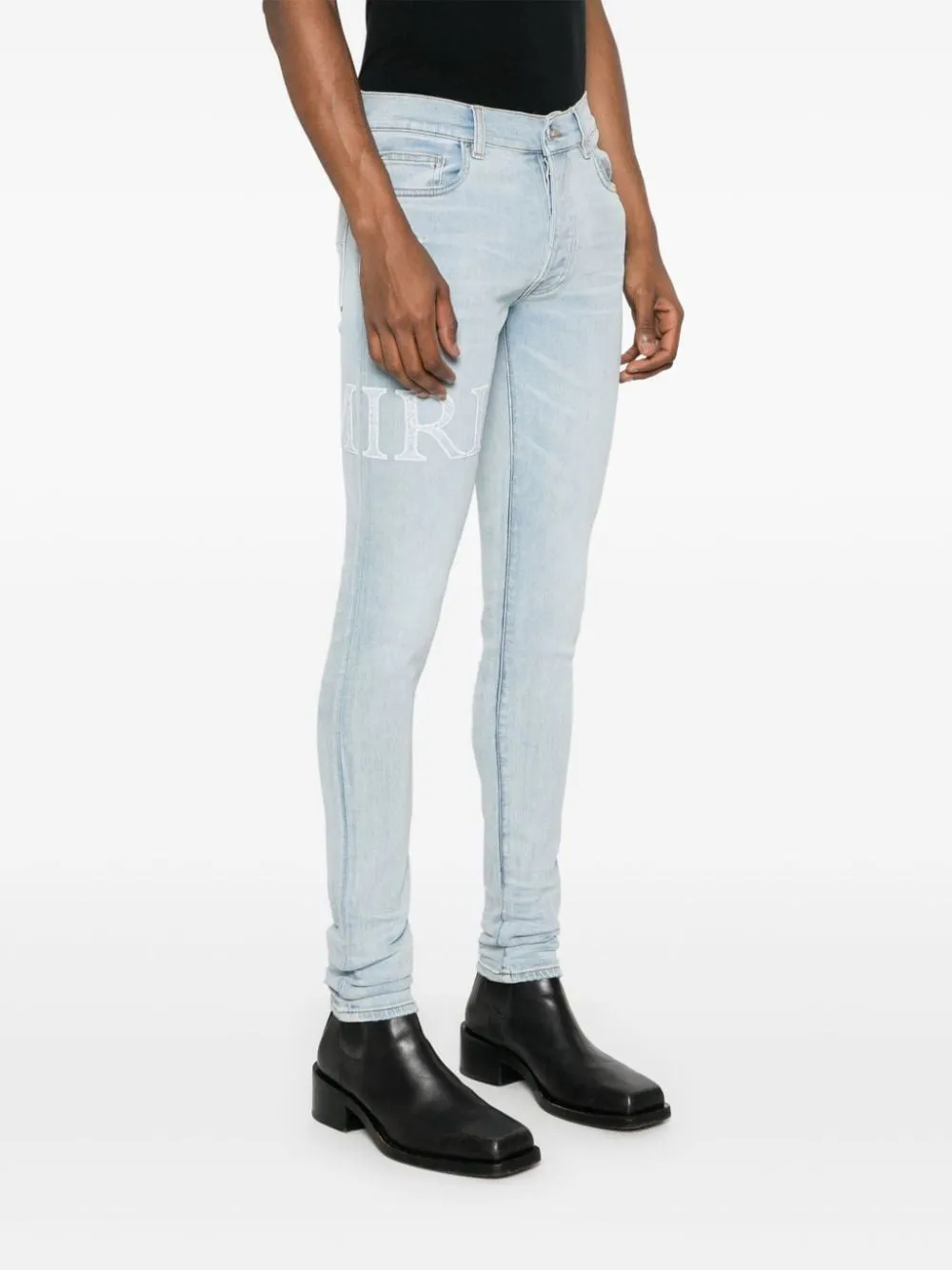 AMIRI Bandana Jacquard Skinny Jeans