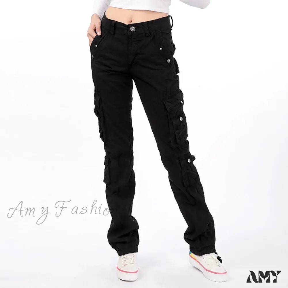 Amy Fashion - Joggers Streetwear Hiking Trousers Solid Candy Color