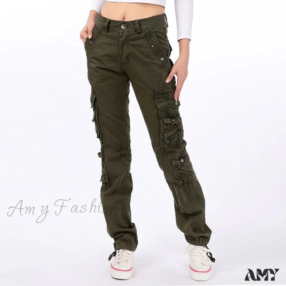 Amy Fashion - Joggers Streetwear Hiking Trousers Solid Candy Color