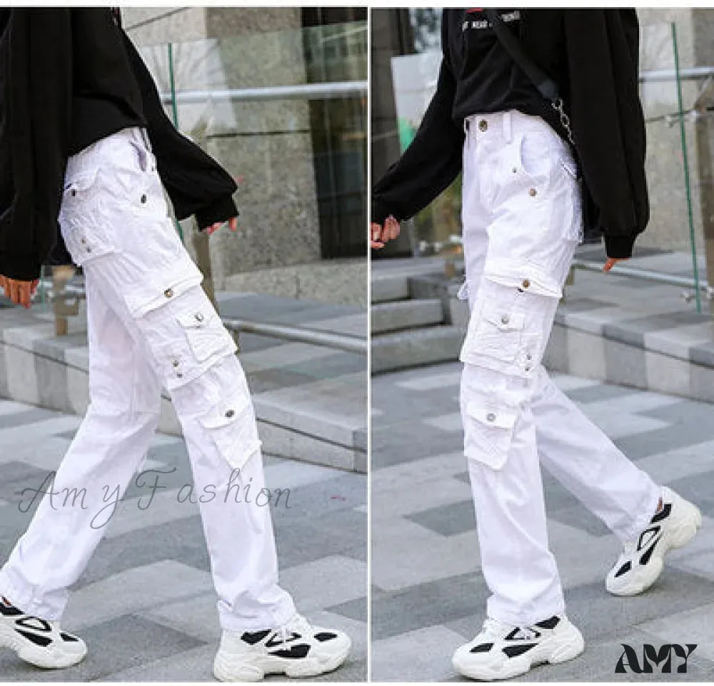 Amy Fashion - Joggers Streetwear Hiking Trousers Solid Candy Color