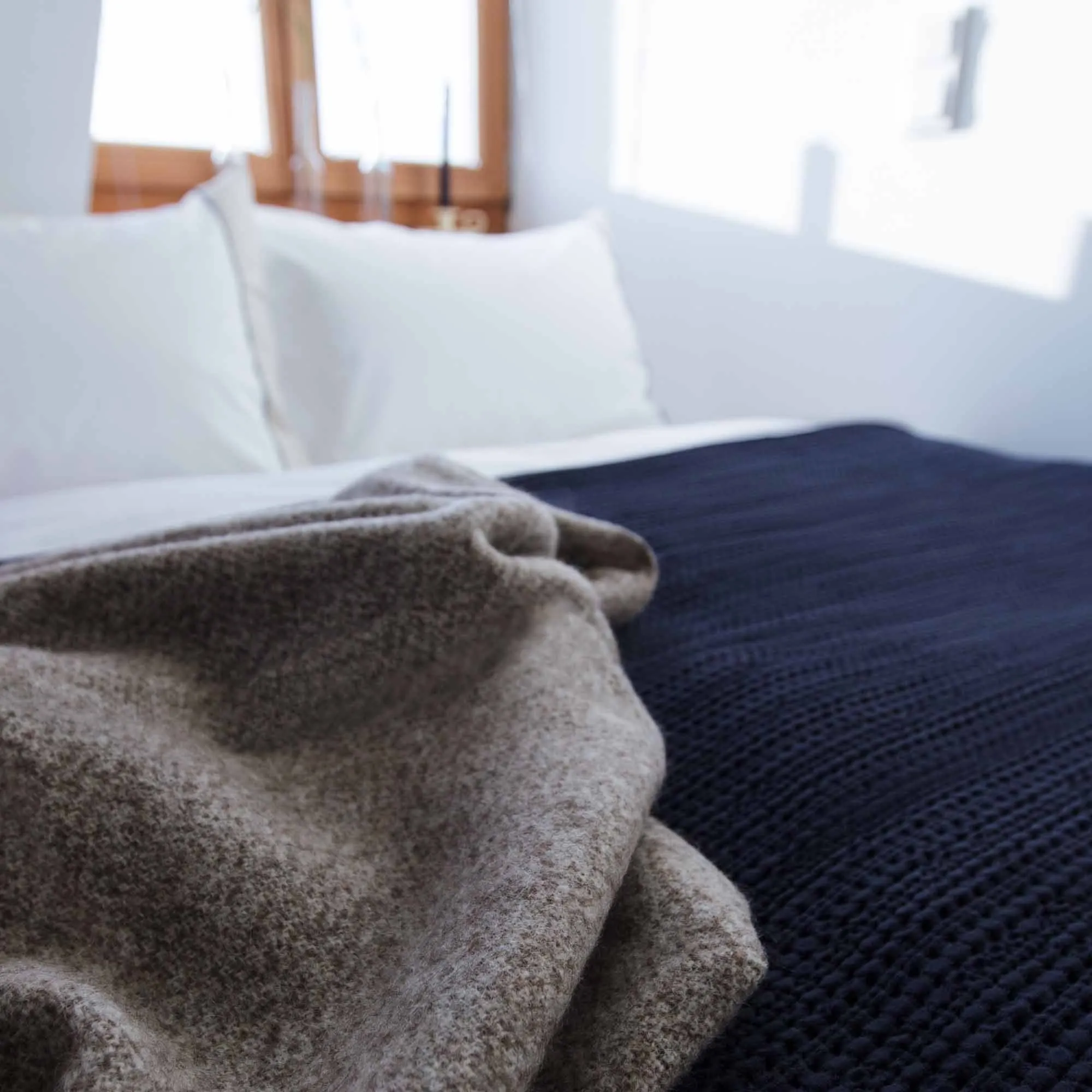 Anadia Cotton Bedspread [Dark blue]