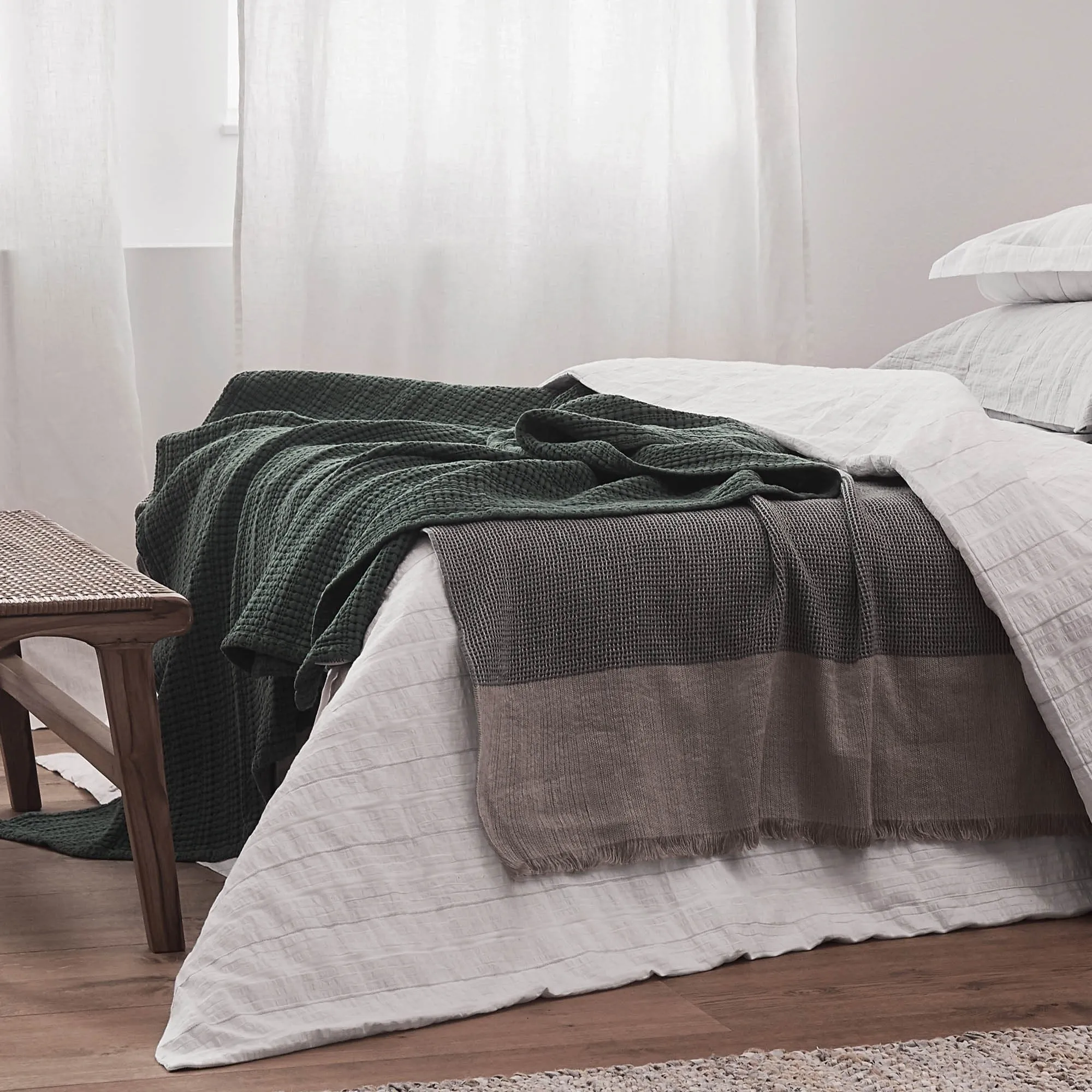 Anadia Cotton Bedspread [Green]