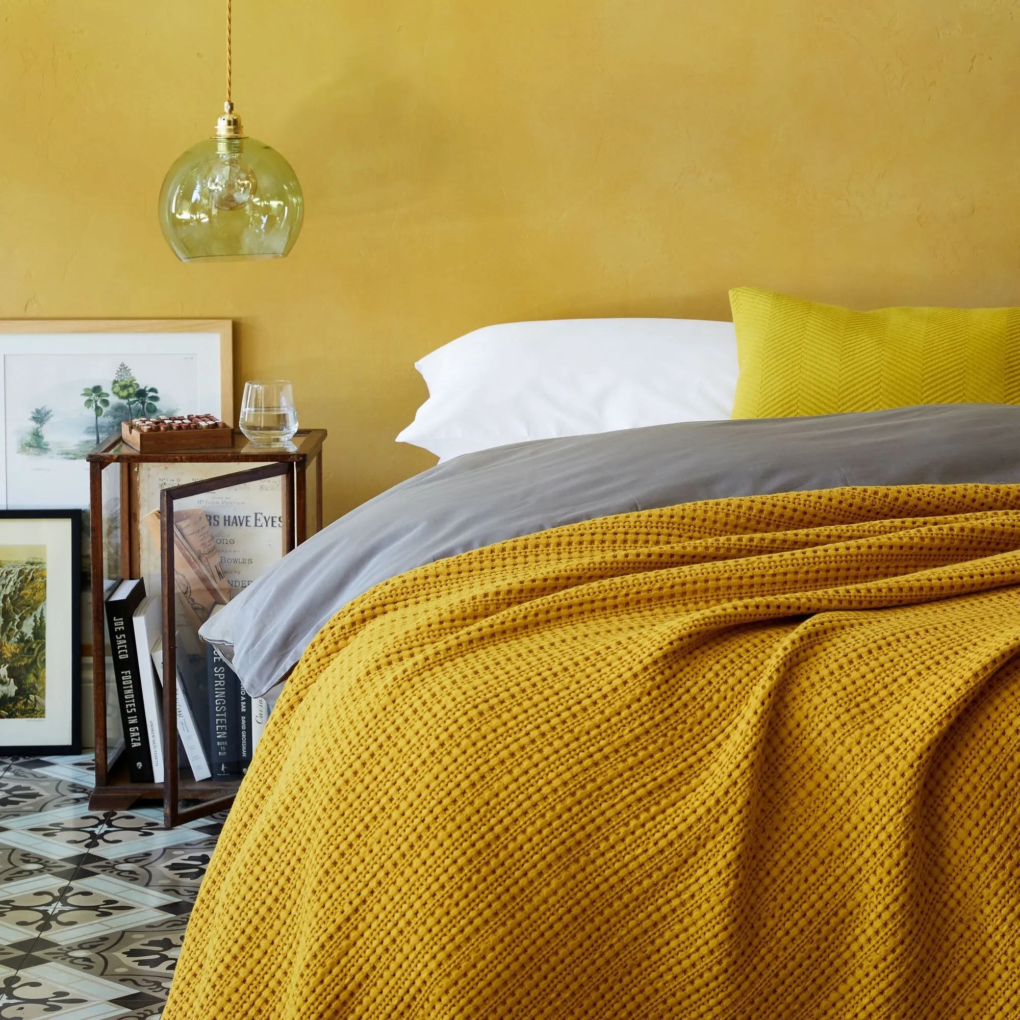 Anadia Cotton Bedspread [Mustard]