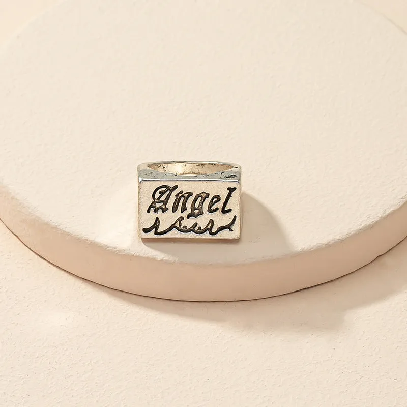 Angelica's Retro Vintage Wide Ring - European & American Fashion Statement Piece