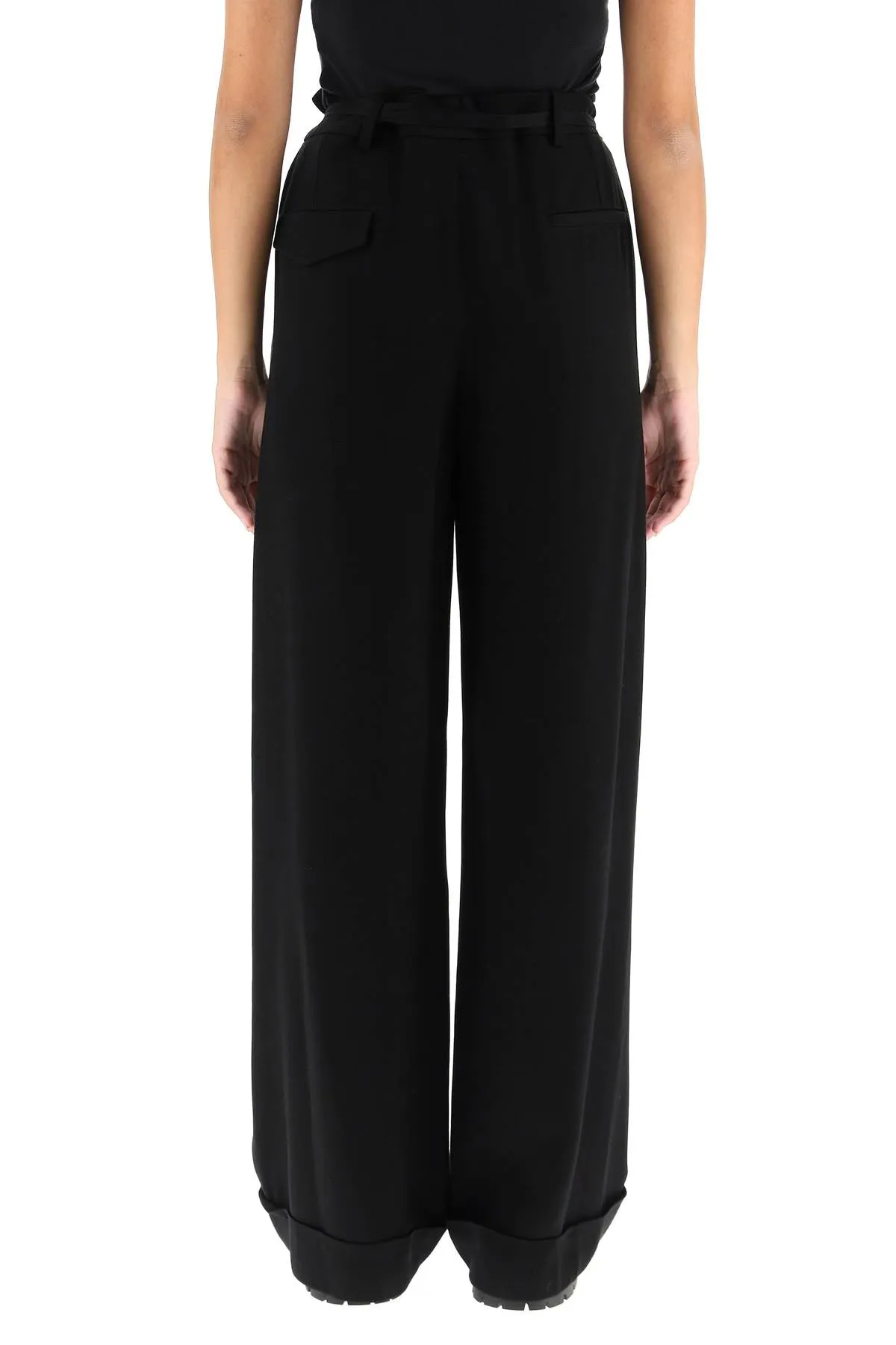 Ann Demeulemeester Belted High-Waist Trousers