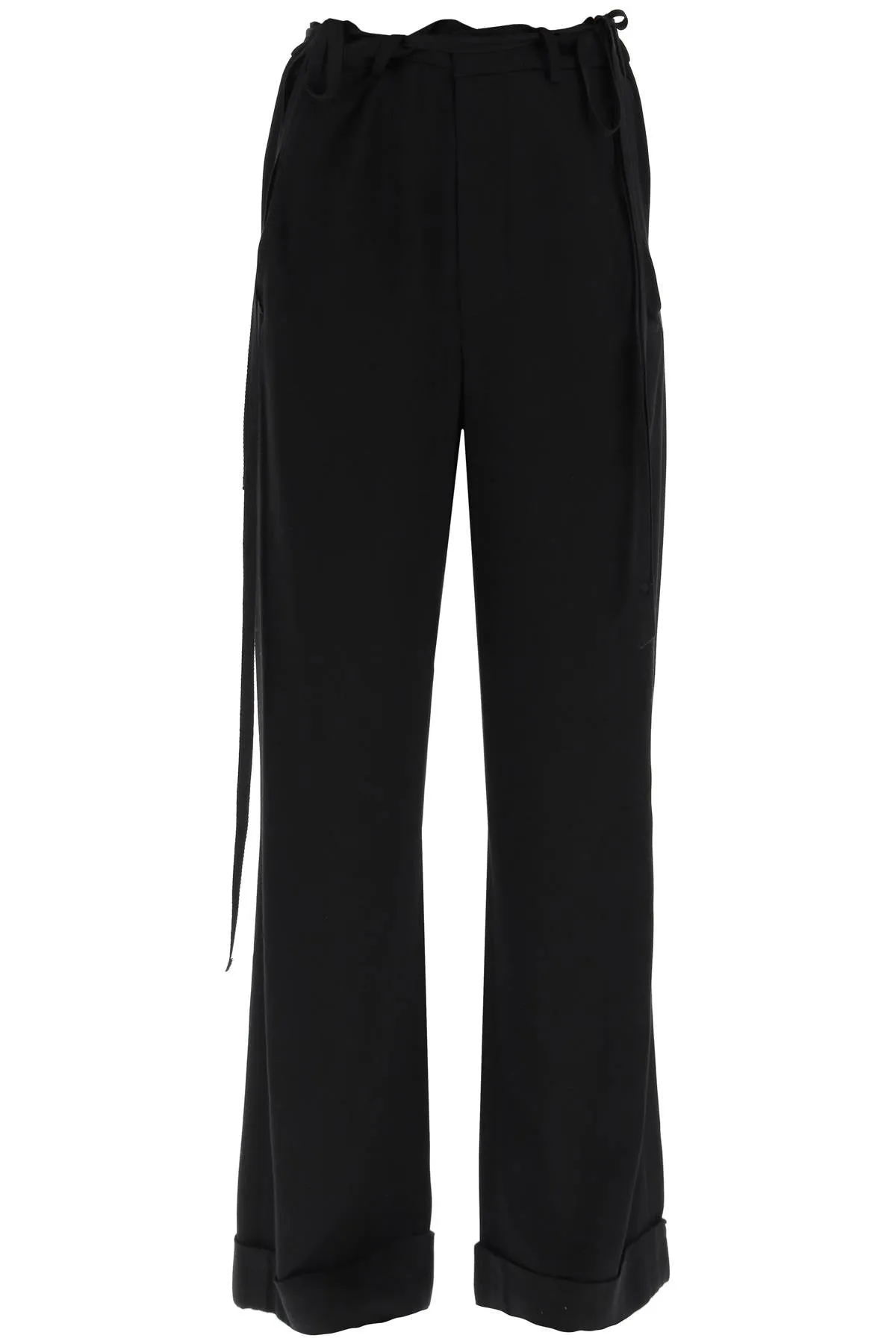 Ann Demeulemeester Belted High-Waist Trousers