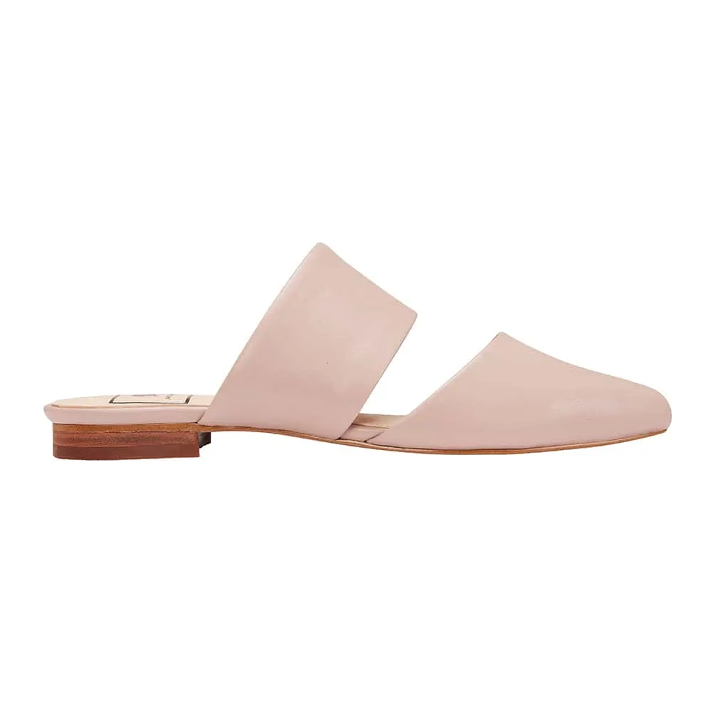 Arcadia Slide in Pale Pink Leather