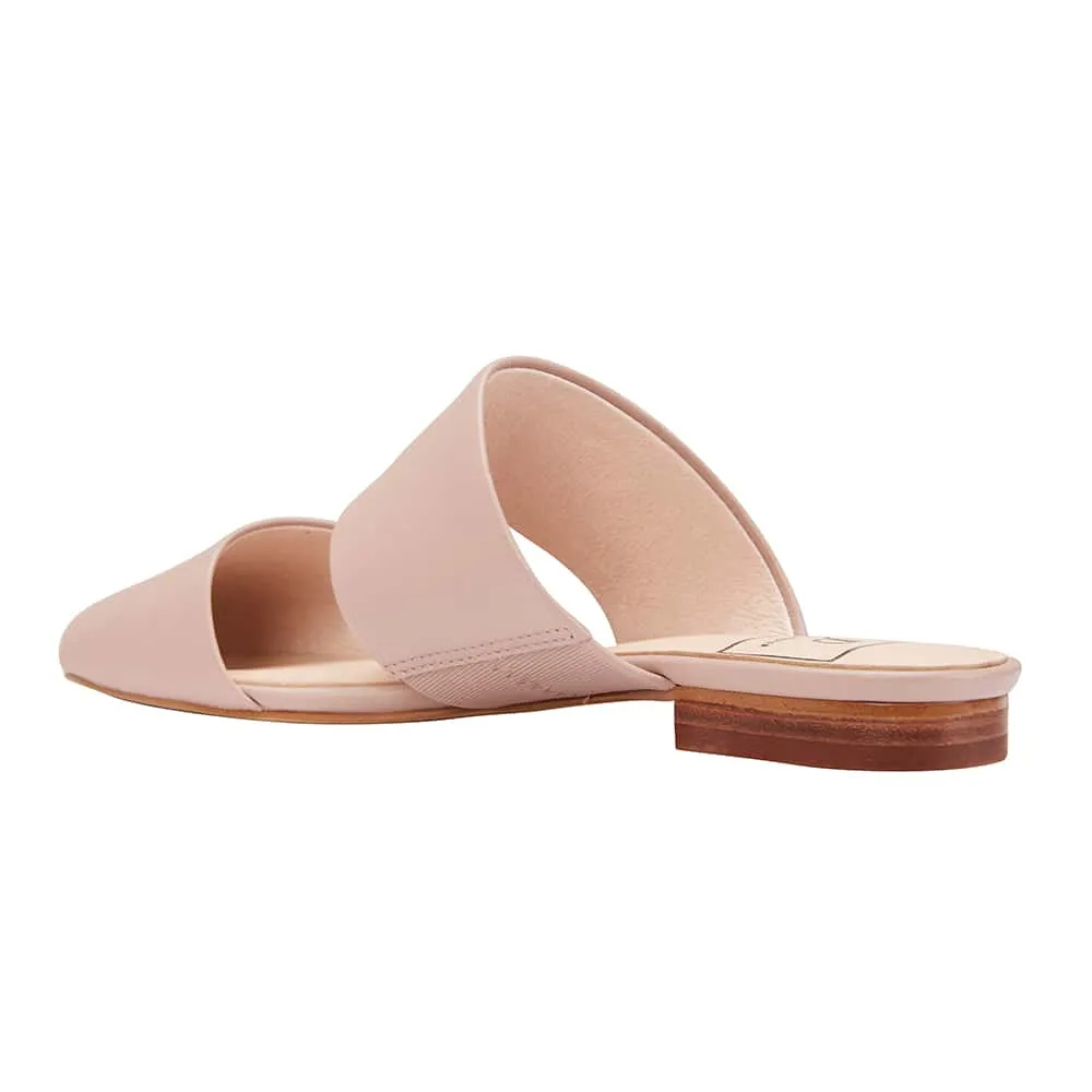 Arcadia Slide in Pale Pink Leather