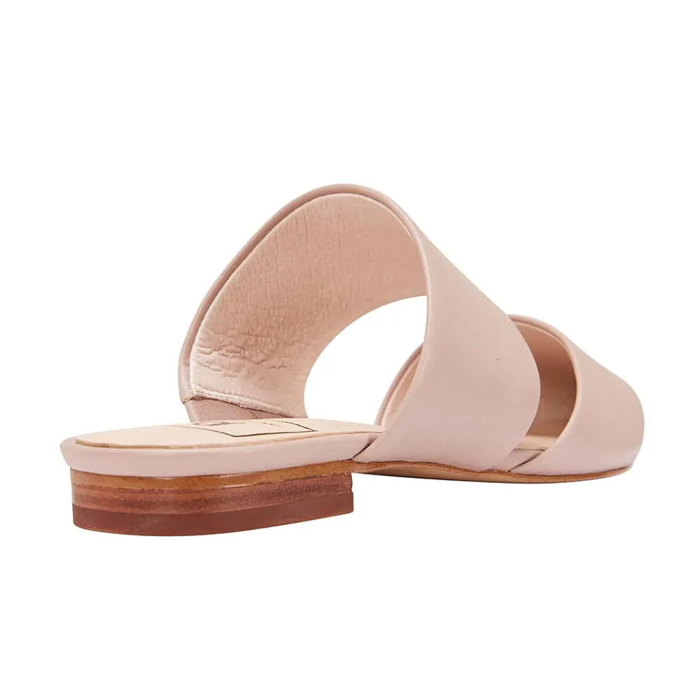 Arcadia Slide in Pale Pink Leather