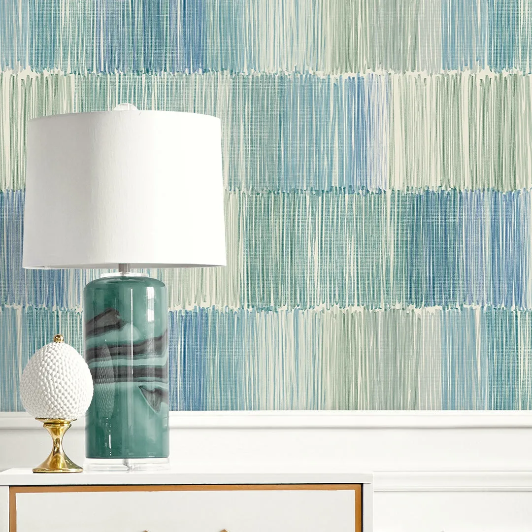 Arielle Abstract Stripe Coastal Haven Wallpaper