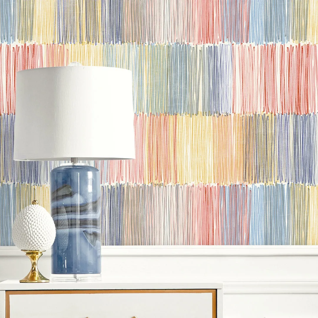 Arielle Abstract Stripe Coastal Haven Wallpaper