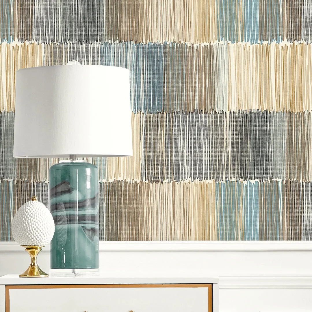 Arielle Abstract Stripe Coastal Haven Wallpaper