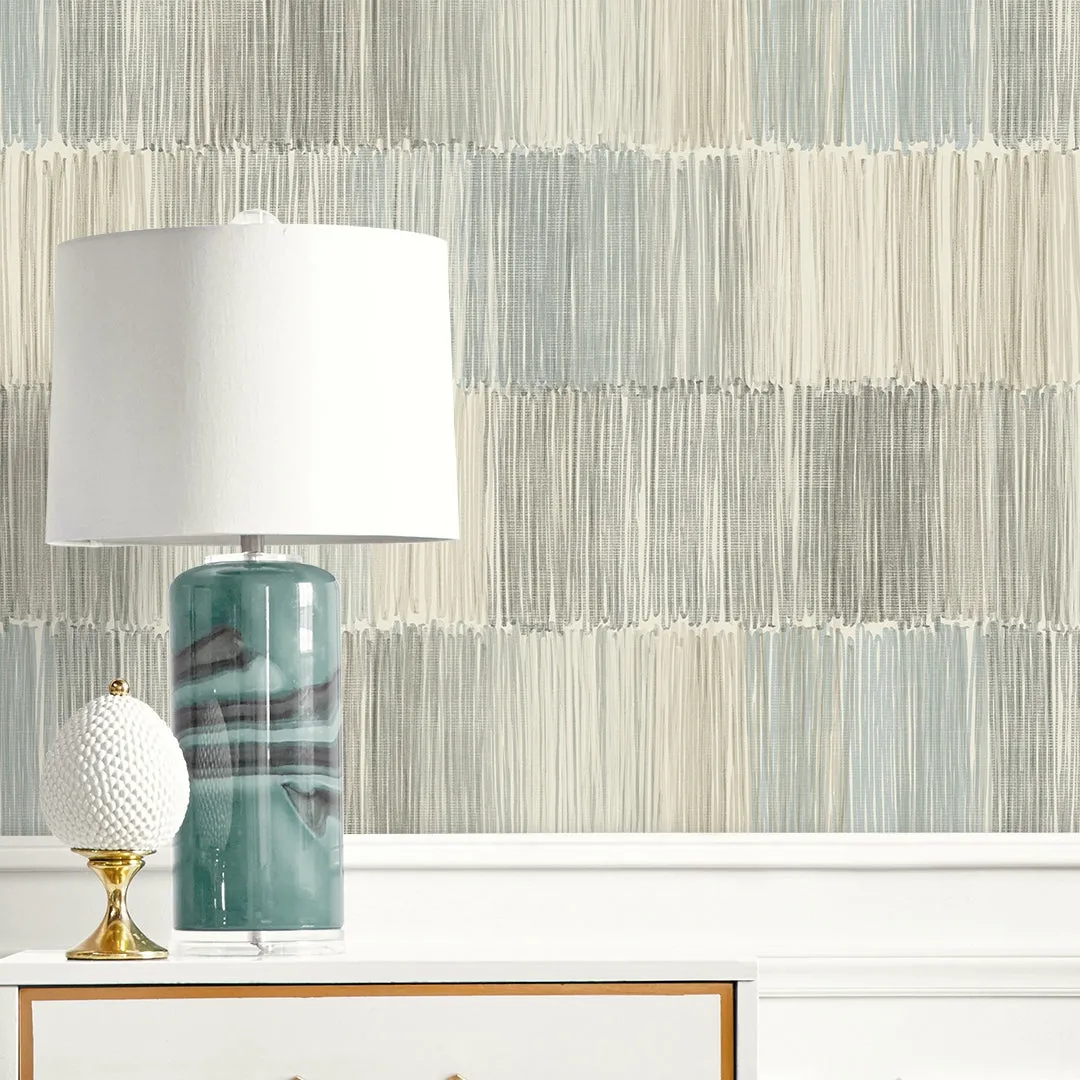 Arielle Abstract Stripe Coastal Haven Wallpaper