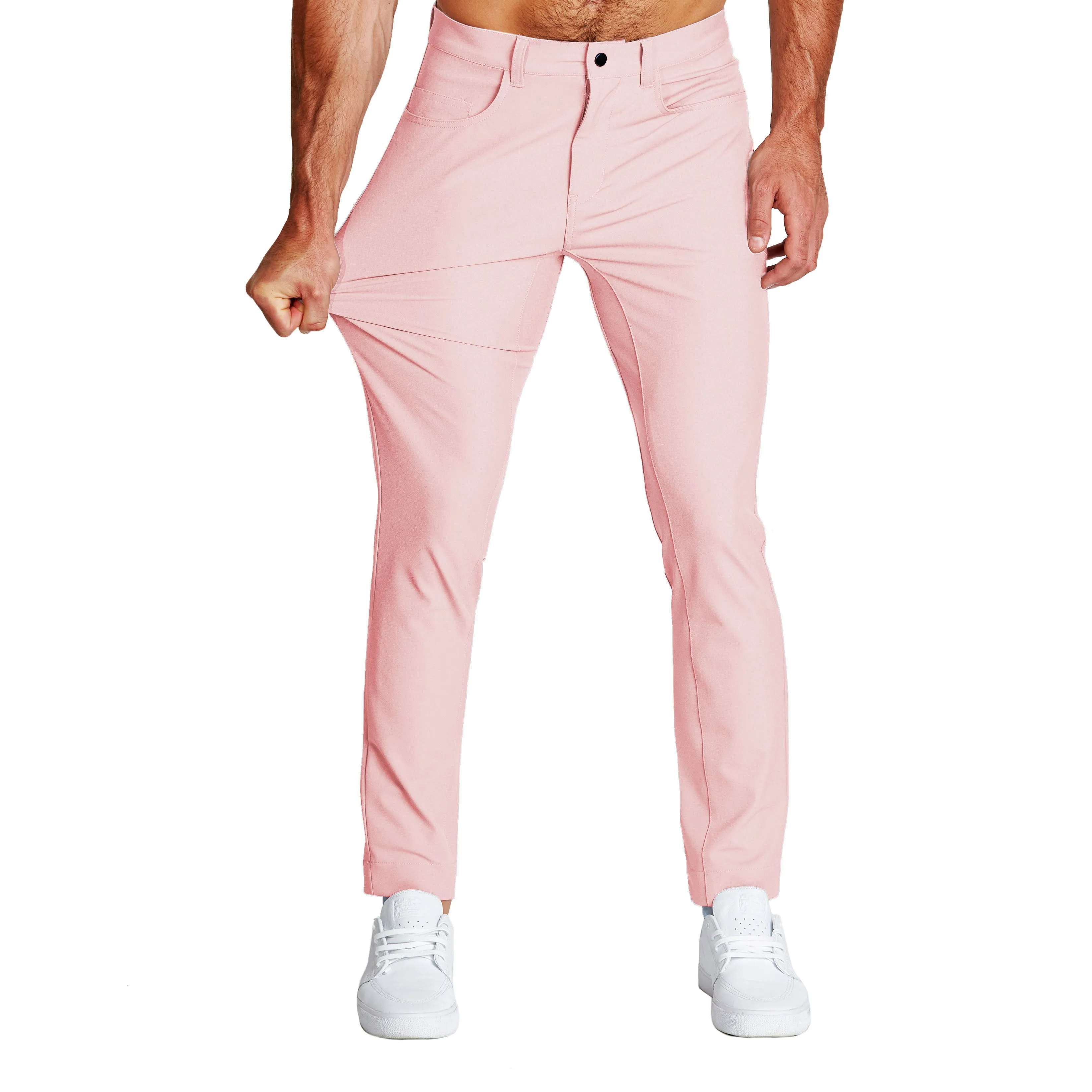 Athletic Fit Stretch Tech Chino - Coral Pink