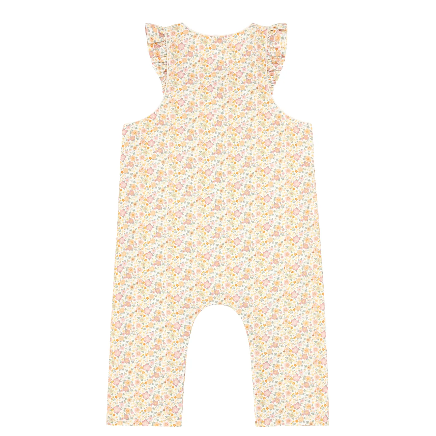 baby girl marigold floral overall