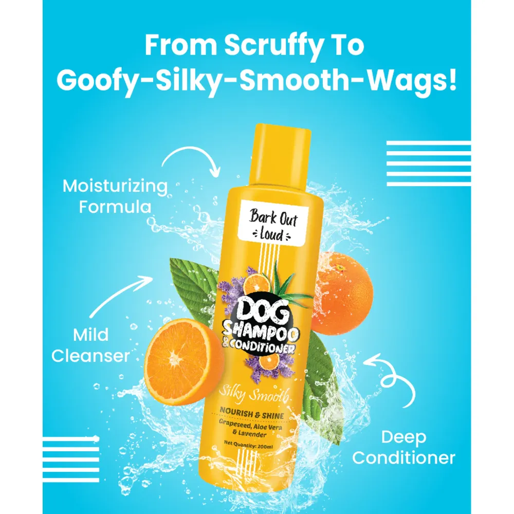 Bark Out Loud Silky Smooth Shampoo & Conditioner for Dogs