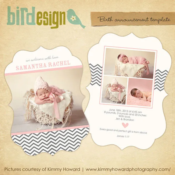 Birth Announcement | Fashion Chevron