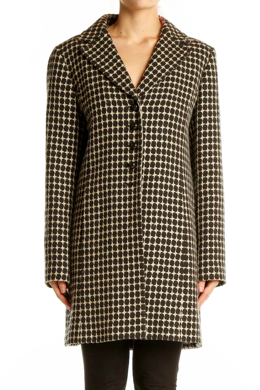 Black and Tan Polka Dot Coat