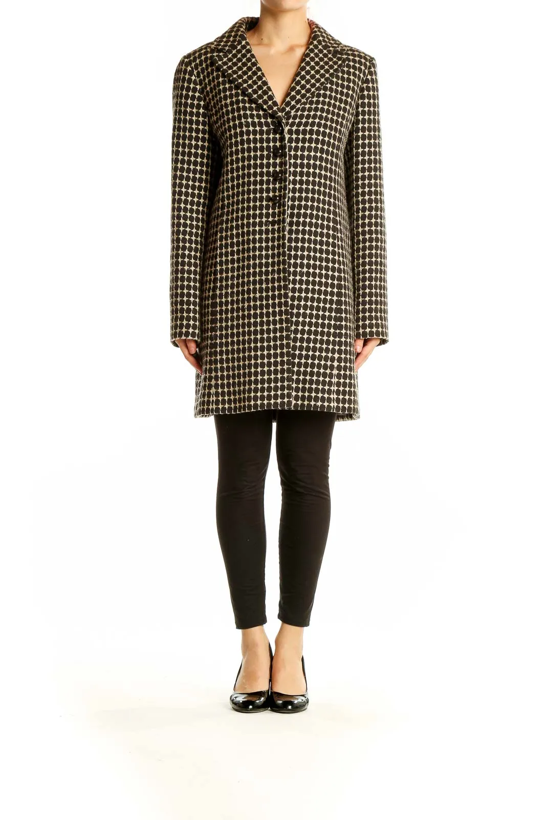 Black and Tan Polka Dot Coat