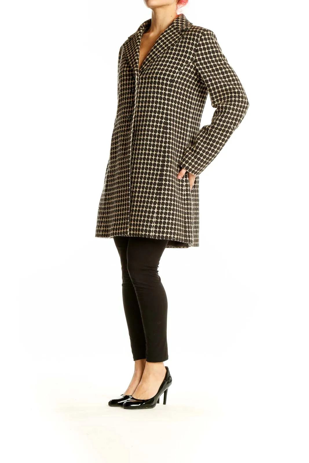 Black and Tan Polka Dot Coat