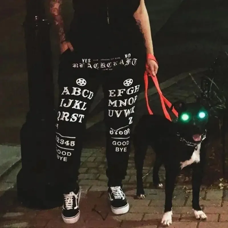 Black Ouija Pentagram Sweatpants