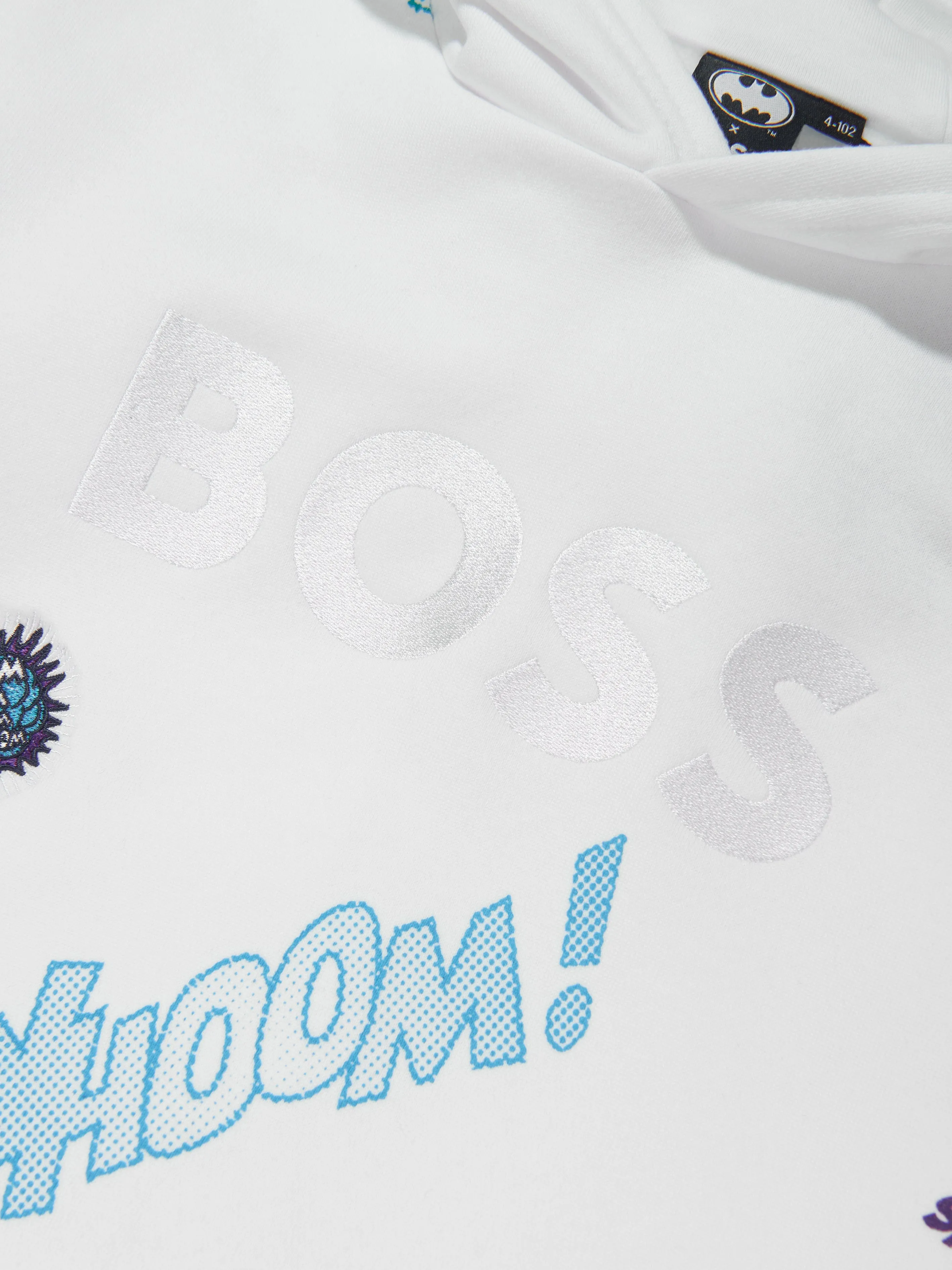 BOSS Girls Logo Hoodie in White