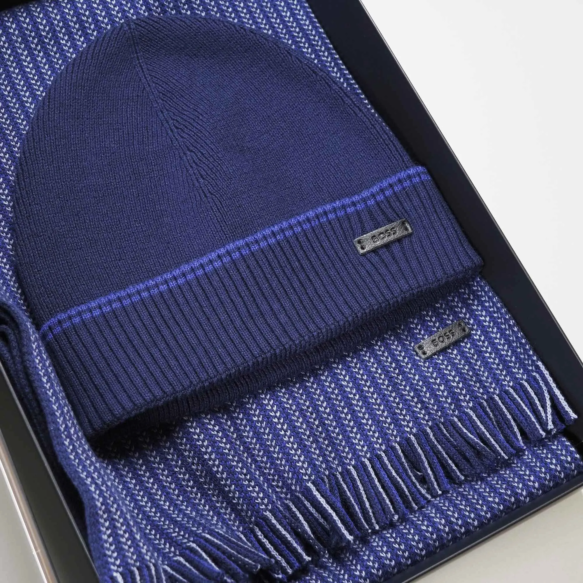 Boss Hat and Scarf Set - Blue