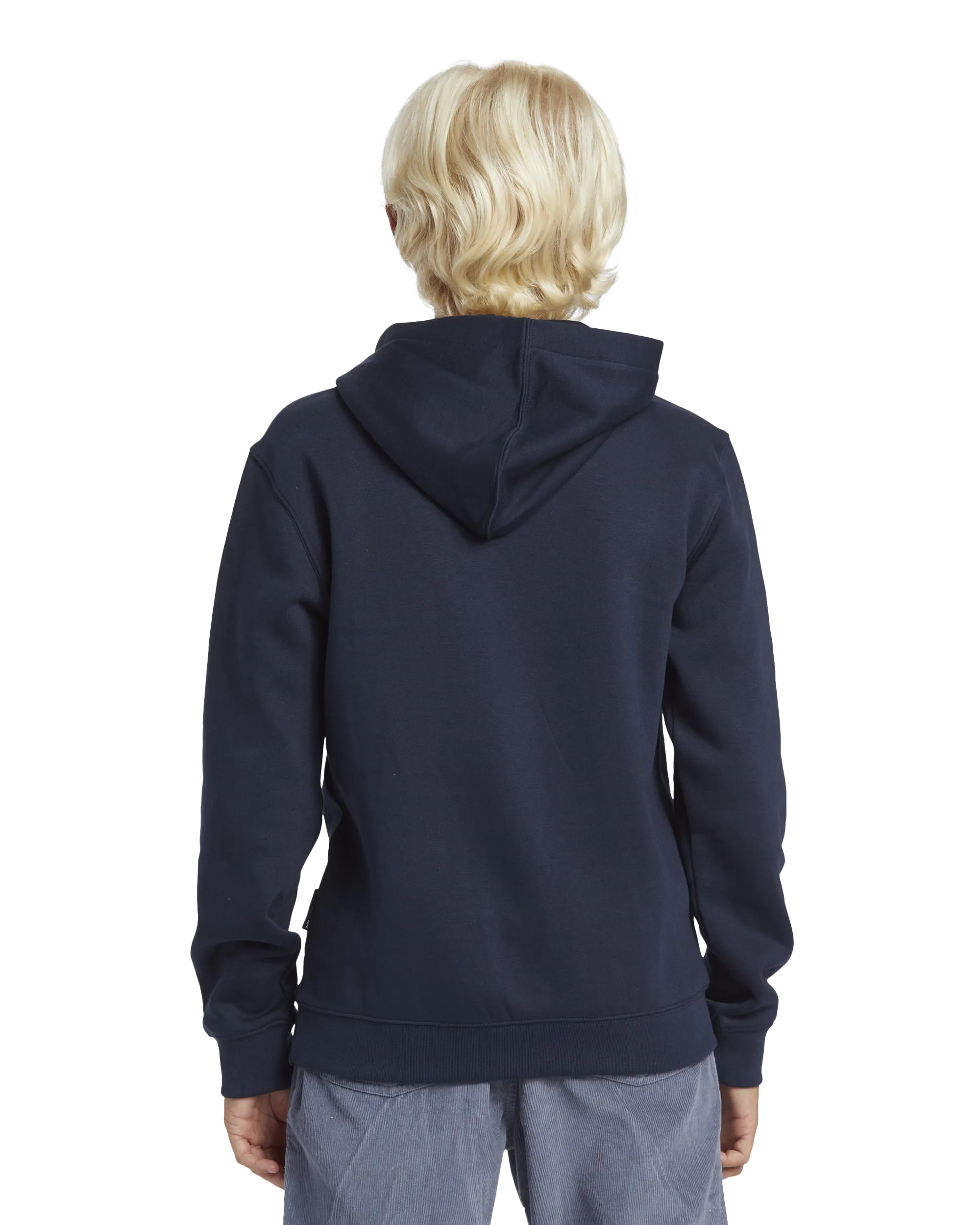 Boys Big Logo Hoodie in Dark Navy