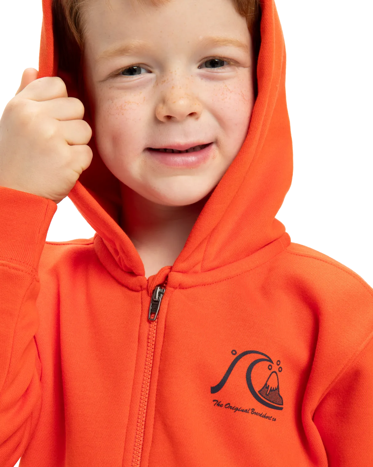 Boys Day Tripper Zip Hoodie in Tigerlily