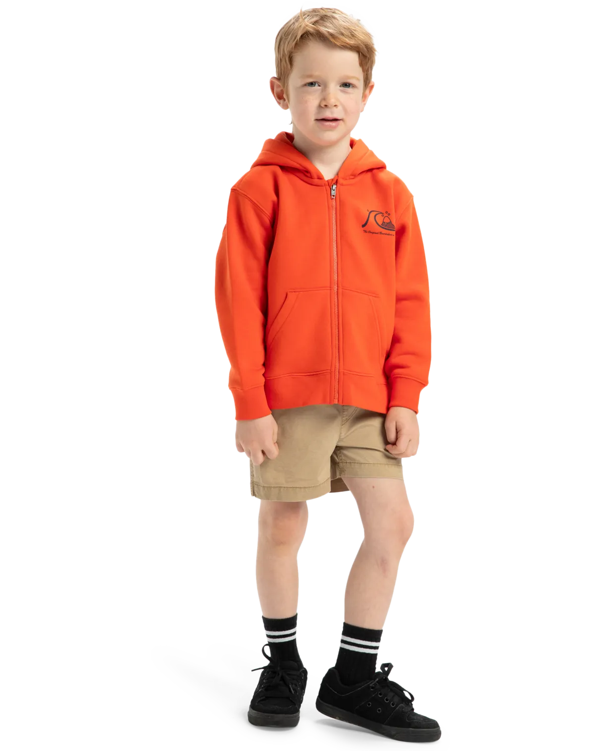 Boys Day Tripper Zip Hoodie in Tigerlily