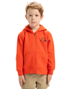 Boys Day Tripper Zip Hoodie in Tigerlily