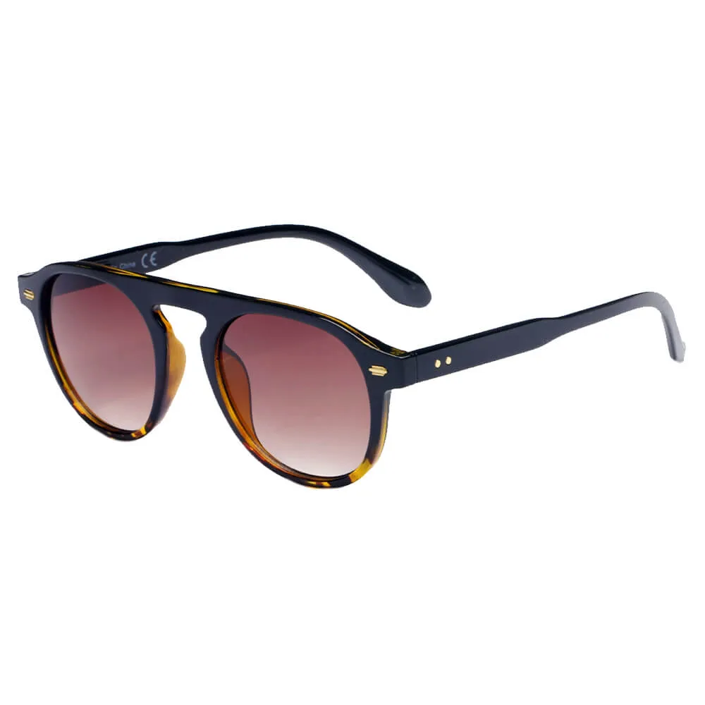 CADIZ | Unisex Round Carrera Fashion Round Brow Bar Sunglasses