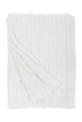 Camille Winter White Oversized Throw by Pom Pom at Home