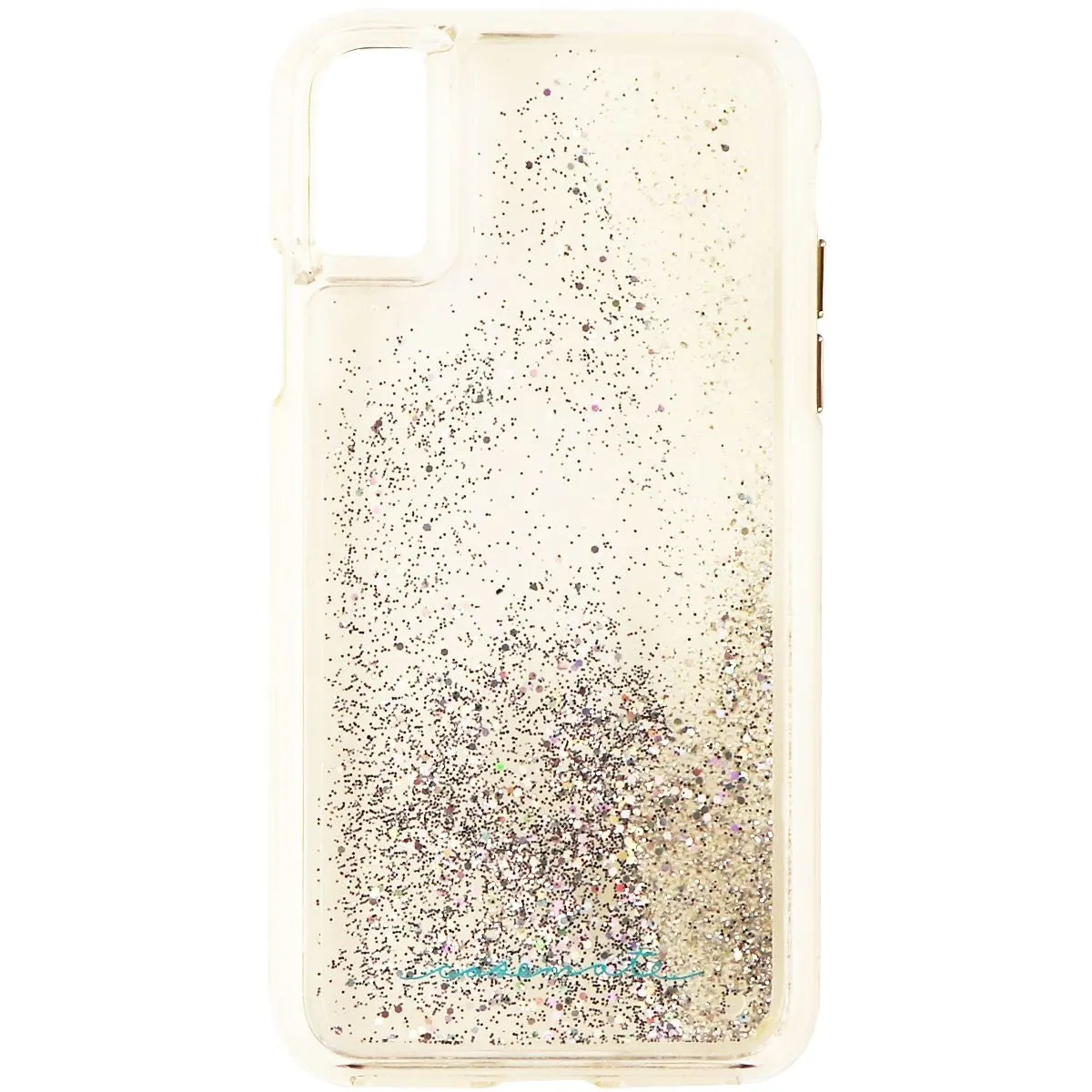 Case-Mate Waterfall Series Liquid Glitter Case for iPhone Xs & X - Clear/Silver