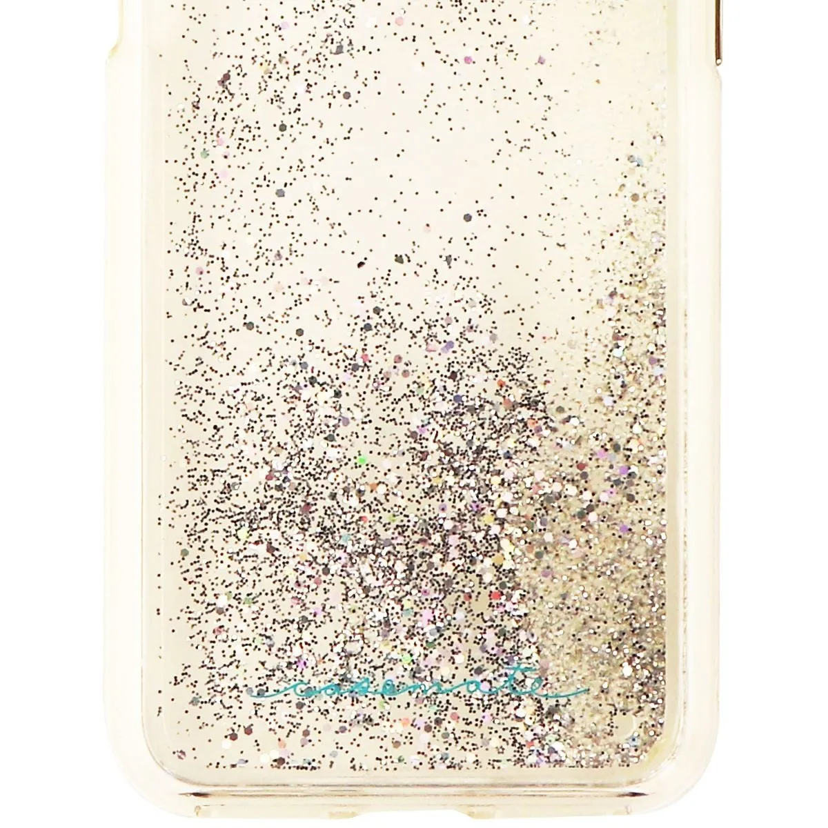 Case-Mate Waterfall Series Liquid Glitter Case for iPhone Xs & X - Clear/Silver