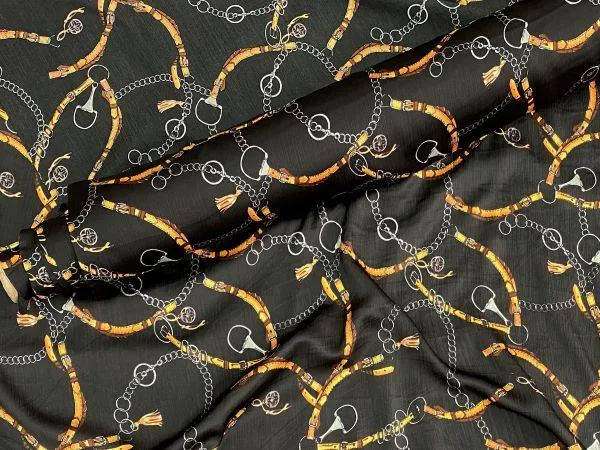 Chain Link Fashion Fabric - Satin Yoryu