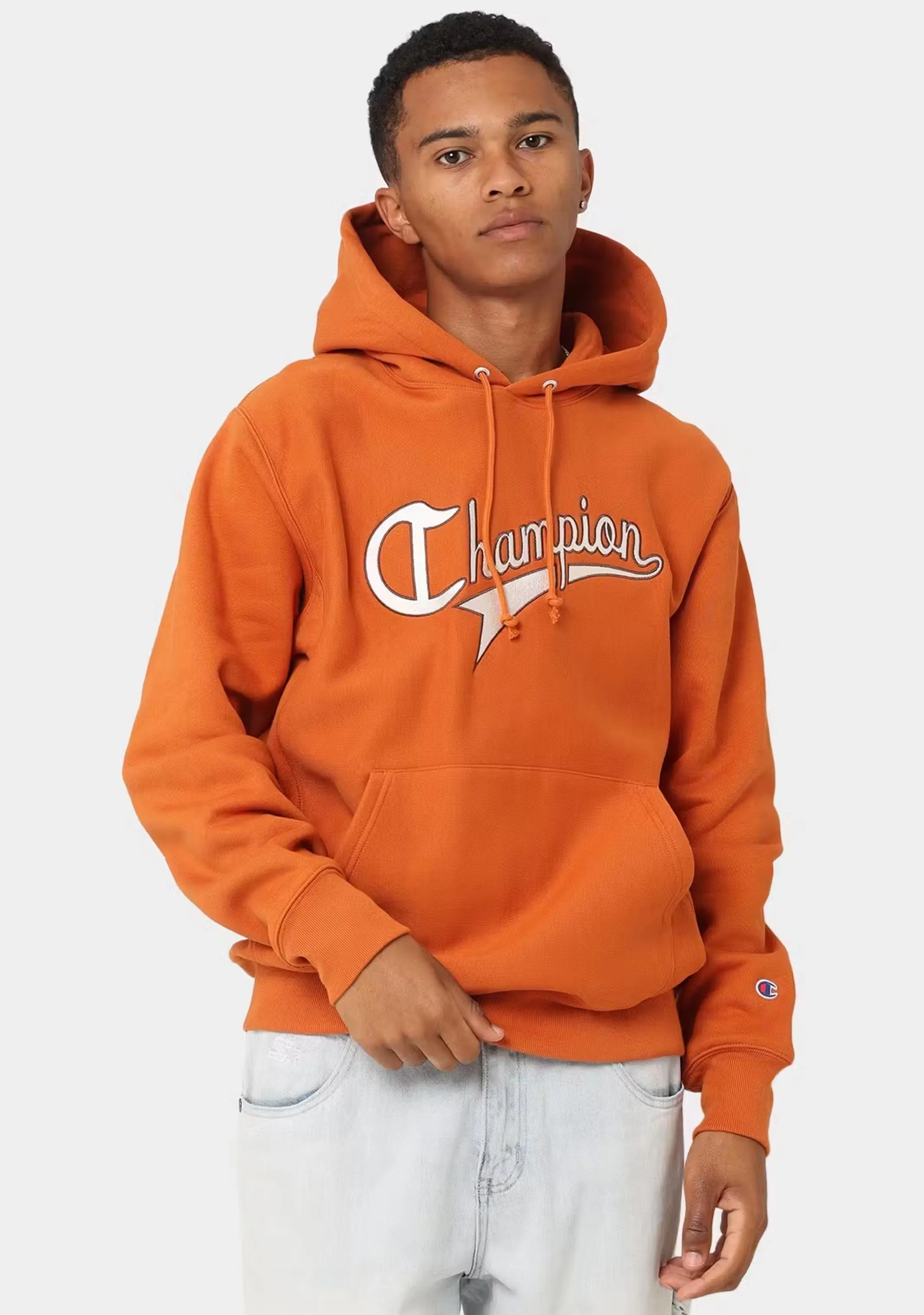 Champion Men's Reverse Weave Collegiate Cursive Script Hoodie <br> AUVLN LAJ