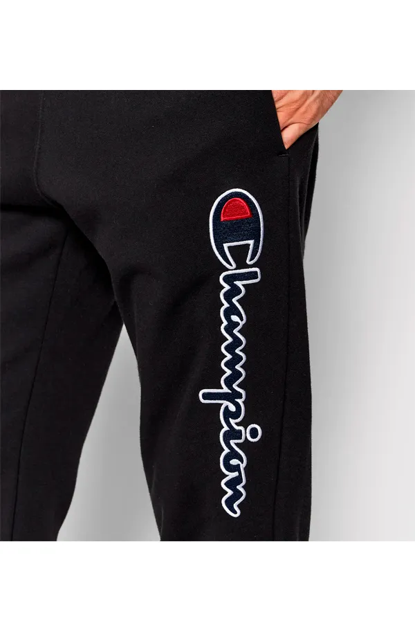 Champion Rochester Pant Rib Cuff Big Logo Black